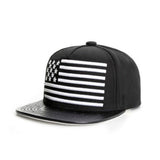 Trendy flat brimmed hat usa american flag
