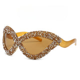 Trendy punk glasses cat eyes