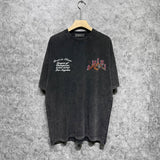 Amiri washed t-shirt letter tiger printing short sleeves