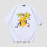 Men and Women Pokemon Pikachu T Shirt Pikachu Short Sleeve T-shirt