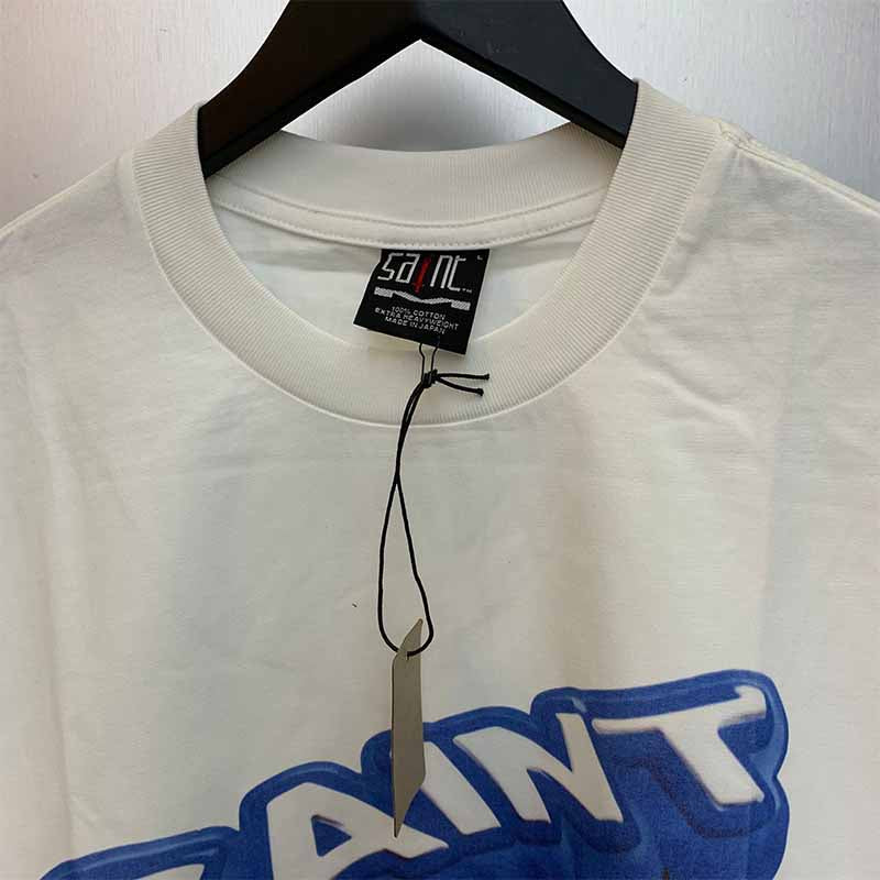 SAINT MICHAEL Vintage T Shirt Cookie Print Short Sleeve