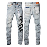 Purple Brand Jeans Pure Cotton High Street Trend