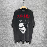 Amiri Washed Distressed T Shirt Printed Trendy Pure Cotton