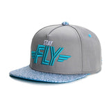 Trendy flat brimmed hat fly picture