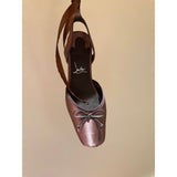 Louboutin-style red bottom shoes clretroeleganceniche stylebows ballet shoes rhinestone silk flatsflats women's hot style ribbon sandals