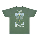 Casablanca T Shirts Fashion Print Street