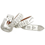 Hip-hop punk rhinestone belt punk style