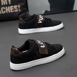Louboutin-style red bottom shoes soft bottom leather red bottom cl magic lightweight men's shoes accessible luxury classytrendyprinting sneakers stain-resistant student pedals