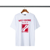 We11 Done T Shirts Logo Printed Welldone Short Sleeve T-shirt Men and Women Loose