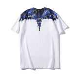 Marcelo Burlon T Shirt MB Blue Wings Men's and Women's Same Hip Hop Pure Cotton