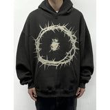 Mens Vintage T-Shirts printed fleece hooded sweater vintage