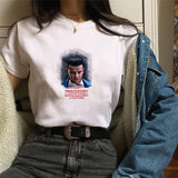 Stranger Things T Shirt Stranger Things3 Pattern Crew Neck Polyester Women's Printed Wear T-shirt