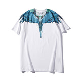 Marcelo Burlon T Shirt MB Jungle Blue Wings Seamless Printing Men and Women Same Style