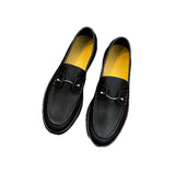 Louboutin-style red bottom shoes spring clmen genuine leather loafers flats slip-on casual shoes fashionable work clothing men's shoes