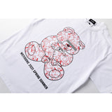 We11 Done T Shirt Bear Pattern Men's and Women's Same Summer Casual