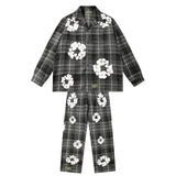 Denim Tears Long-Sleeved Shirt & Suit Pants 2 Piece Set Kapok Plaid