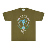 Casablanca T Shirts Fashion Print Street
