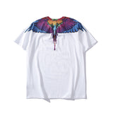 Marcelo Burlon T Shirt Purple and Blue Wings Pattern Same Style for Men and Women