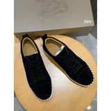 Louboutin-style red bottom shoes cl red bottom shoes genuine leather rivets trendy shoes fashion suede casual sneakers trendyy stylish men's shoes