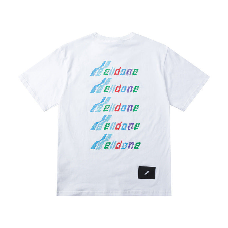 We11 Done T Shirts We11done Logo Color Letter Printing Casual Summer Men and Women Same Style