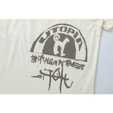 Travis Scott T Shirts Cactus Jack x Utopia Utopia joint model bud limited edition short sleeve