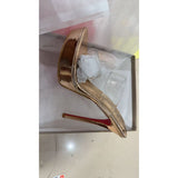 Louboutin-style red bottom shoes popular anchor cl studded red bottom shoes pointed toe cm high heels autum work export style women's shoes
