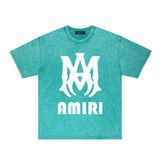 Amiri Washed Distressed T Shirt Printed Trendy Pure Cotton