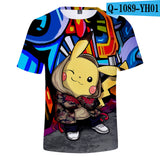 Men and Women Pokemon Pikachu T Shirt 3D Printed Short Sleeve T-shirt
