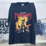 Men Vintage T-Shirts "Kiss" MANOWAR Gear Of God