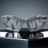 Trendy punk glasses y2k shark teeth