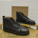 Louboutin-style red bottom shoes spring autum red bottom cl european station k-style british casual small black shoes good men's spike shoes