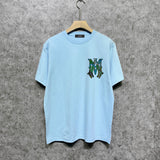 Amiri t shirts camouflage letterprinting short sleeves