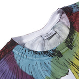 Marcelo Burlon T Shirt MB Rainbow Color Wings Pattern Pure Cotton Men and Women Same Style