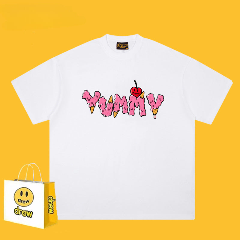 Drew T Shirts Short Sleeve English Printed T-shirt