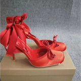 Louboutin-style red bottom shoes high version clbest sellingfrench one-strap sandals socialite elegant rhinestone sexy red bottom high heels open toe high heels