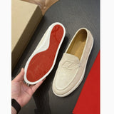 Louboutin-style red bottom shoes clfashioncasual loafers export classic pure color canvas breathable trendycasualstylish men's shoes
