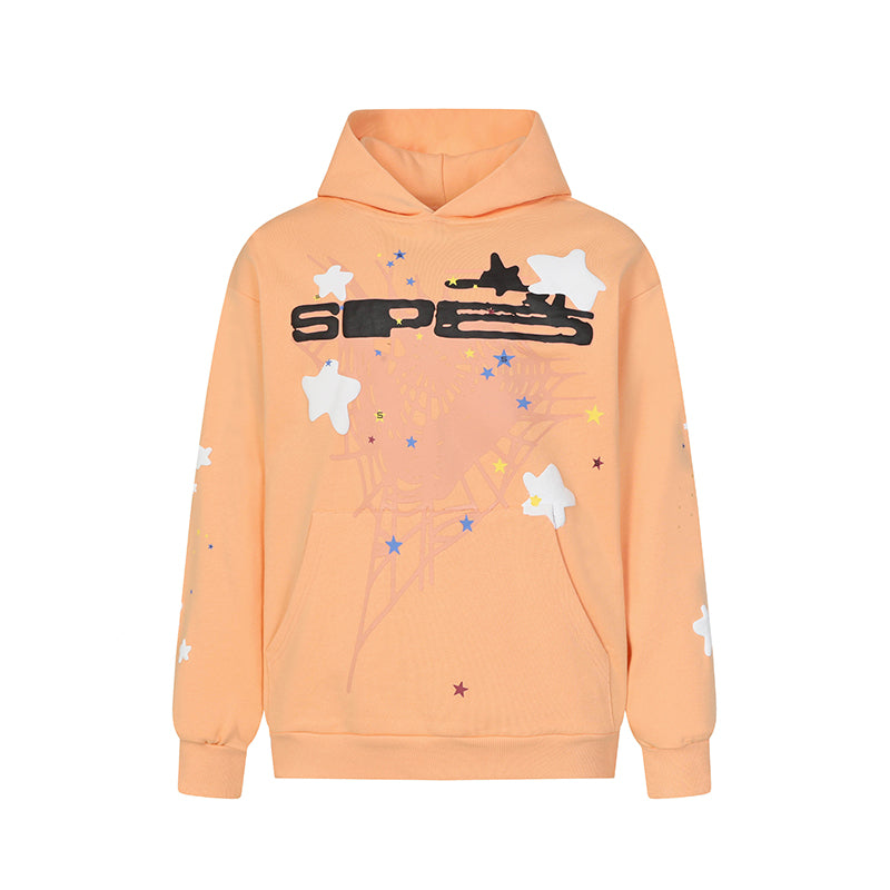 Sp5der Hoodie Cobweb Puff Print Pure Cotton