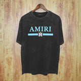Amiri Washed Distressed T Shirt Printed Trendy Pure Cotton