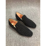 Louboutin-style red bottom shoes export business leather shoes formal cl european red bottom shoes british men heightening pointed toe men's shoes casual men's shoes rivets