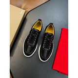 Louboutin-style red bottom shoes cl red bottom shoes calfskin color matching low ankle men's shoes business sports casual sneakers easiest for matchwhite shoes for men