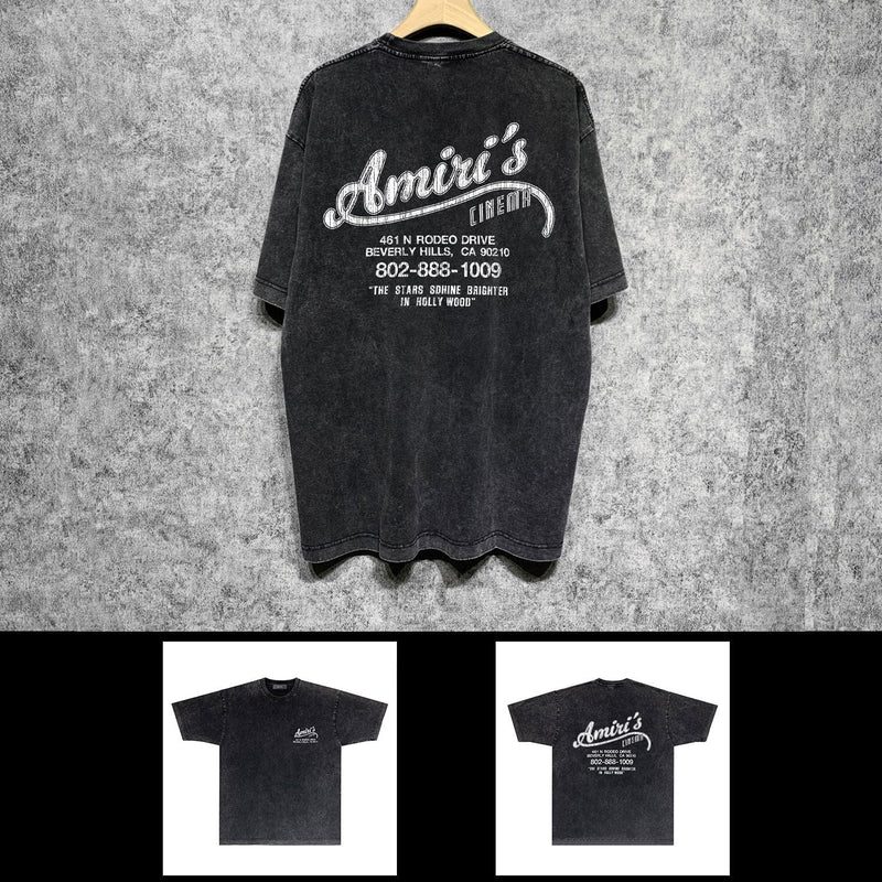 Amiri washed t-shirt fracture printing