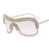 Trendy punk glasses with diamonds