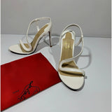 Louboutin-style red bottom shoes exportcl red bottom high heels socialite style elegant one-strap sandals socialite elegantsexy snake-shaped open-toe women's shoes