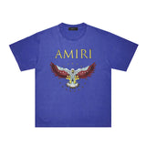 Amiri Washed Distressed T Shirt Printed Trendy Pure Cotton