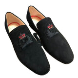 Louboutin-style red bottom shoes export business leather shoes formal cl european red bottom shoes british men heightening pointed toe men's shoes casual men's shoes rivets