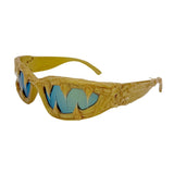 Trendy punk glasses venom glue dark