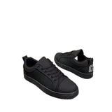 Louboutin-style red bottom shoes cl red bottom spring men's shoes fashion sneakers low anklek-style trendy black warrior shoes men's soft bottom casual black shoes
