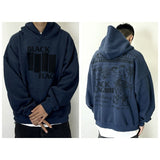 Mens Vintage T-Shirts printed fleece hooded sweater vintage