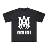 Amiri Washed Distressed T Shirt Printed Trendy Pure Cotton