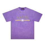 Amiri Washed Distressed T Shirt Printed Trendy Pure Cotton